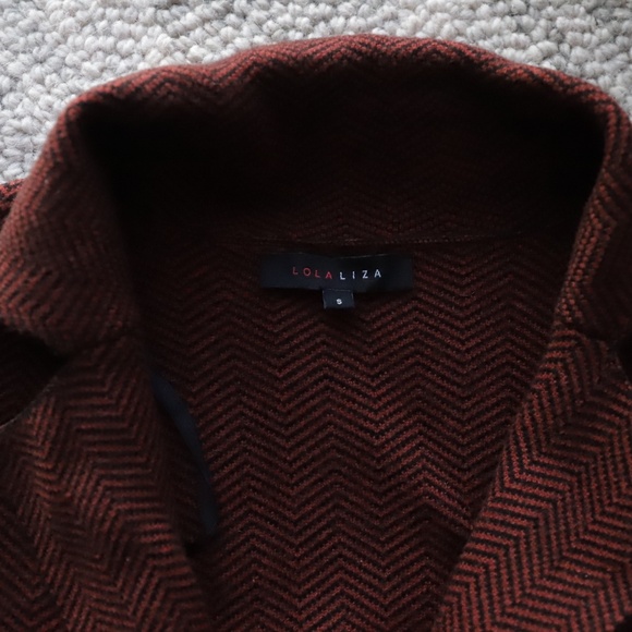 Herringbone Rust Cardigan S - Picture 5 of 5